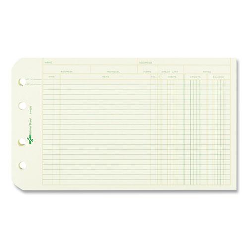 Four-Ring Binder Refill Sheets, 5 x 8.5, Green, 100/Pack. Picture 2