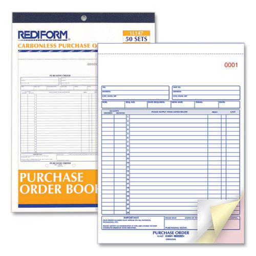 Purchase Order Book, 17 Lines, Three-Part Carbonless, 8.5 x 11, 50 Forms Total. Picture 3