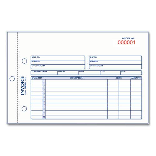 Invoice Book, Two-Part Carbonless, 5.5 x 7.88, 50 Forms Total. Picture 1