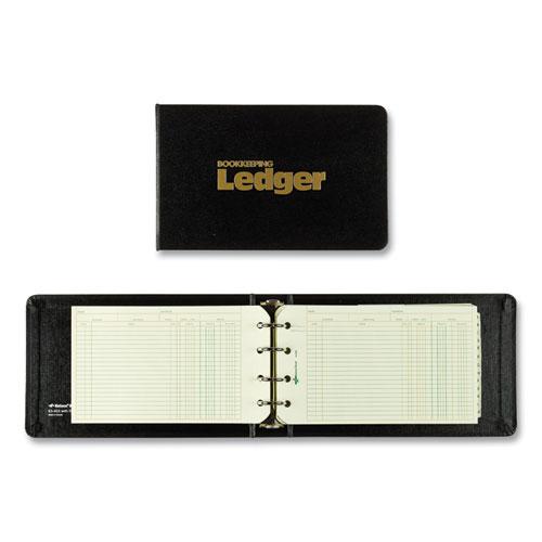 Four-Ring Ledger Binder Kit with A-Z Index, Black Cover, 8.5 x 5 Debit-Credit-Balance Sheets, 100 Sheets/Book. Picture 2