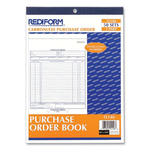 Purchase Order Book, 17 Lines, Two-Part Carbonless, 8.5 x 11, 50 Forms Total. Picture 2