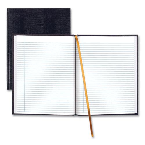 Executive Notebook with Ribbon Bookmark, 1-Subject, Medium/College Rule, Blue Cover, (75) 11 x 8.5 Sheets. Picture 2