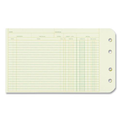 Four-Ring Binder Refill Sheets, 5 x 8.5, Green, 100/Pack. Picture 4