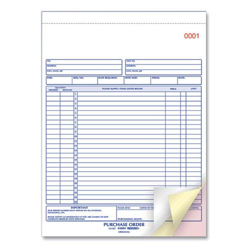 Purchase Order Book, 17 Lines, Three-Part Carbonless, 8.5 x 11, 50 Forms Total. Picture 4