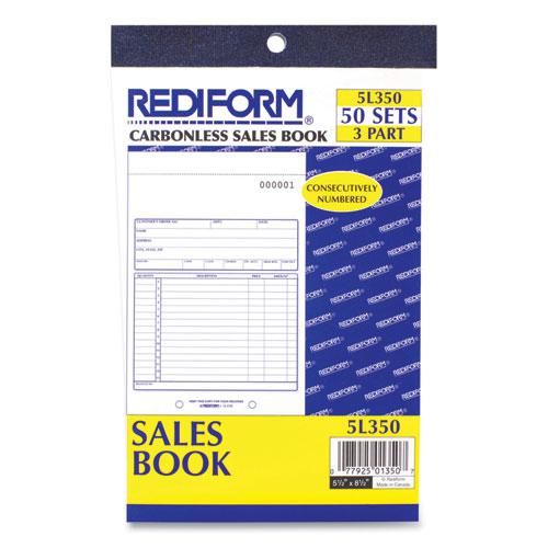 Sales Book, 15 Lines, Three-Part Carbonless, 5.5 x 7.88, 50 Forms Total. Picture 2