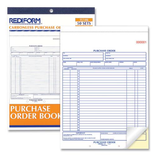 Purchase Order Book, 17 Lines, Two-Part Carbonless, 8.5 x 11, 50 Forms Total. Picture 3
