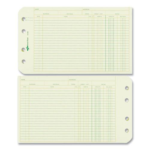 Four-Ring Binder Refill Sheets, 5 x 8.5, Green, 100/Pack. Picture 3