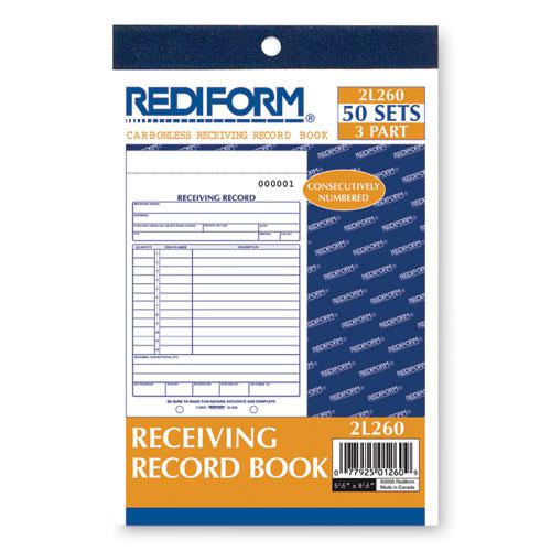 Receiving Record Book, Three-Part Carbonless, 5.56 x 7.94, 50 Forms Total. Picture 2