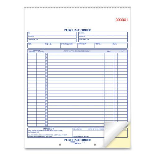 Purchase Order Book, 17 Lines, Two-Part Carbonless, 8.5 x 11, 50 Forms Total. Picture 4