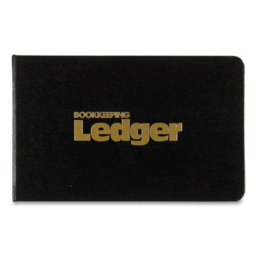 Four-Ring Ledger Binder Kit with A-Z Index, Black Cover, 8.5 x 5 Debit-Credit-Balance Sheets, 100 Sheets/Book. Picture 1