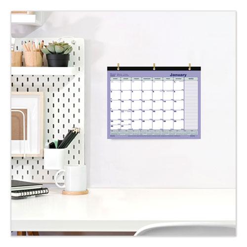 Monthly Desk Pad Calendar, 11 x 8.5, White/Blue/Green Sheets, Black Binding, 12-Month (Jan to Dec): 2024. Picture 2