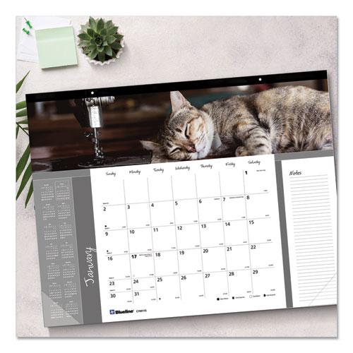Pets Collection Monthly Desk Pad, Furry Kittens Photography, 22 x 17, White Sheets, Black Binding, 12-Month (Jan-Dec): 2024. Picture 5