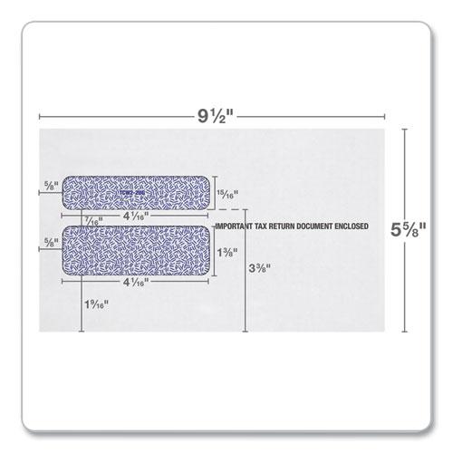 W-2 Laser Double Window Envelope, Commercial Flap, Gummed Closure, 5.63 x 9, White, 24/Pack. Picture 3