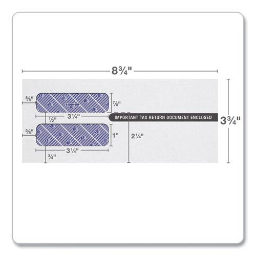 1099 Double Window Envelope, Commercial Flap, Self-Adhesive Closure, 3.75 x 8.75, White, 24/Pack. Picture 4