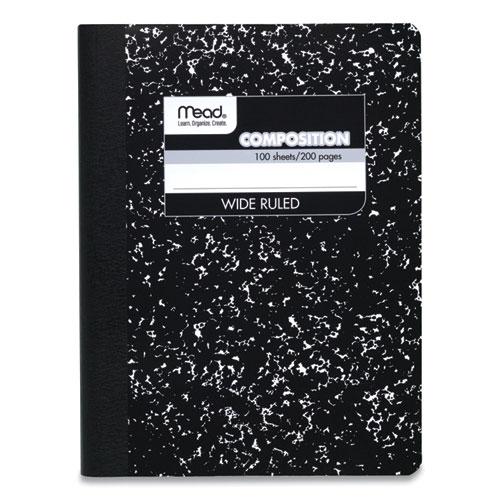 Square Deal Composition Book, 3-Subject, Wide/Legal Rule, Black Cover, (100) 9.75 x 7.5 Sheets, 12/Pack. Picture 2