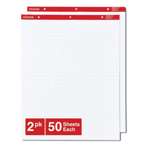 Easel Pads/Flip Charts, Quadrille Rule (1 sq/in), 27 x 34, White, 50 Sheets, 2/Carton. Picture 2
