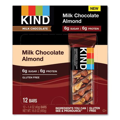 Milk Chocolate Bars, Milk Chocolate Almond, 1.4 oz Bar, 12/Box. The main picture.