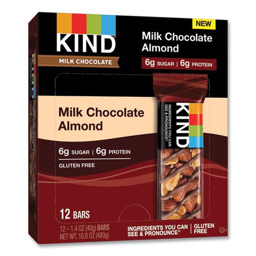 Milk Chocolate Bars, Milk Chocolate Almond, 1.4 oz Bar, 12/Box. Picture 2