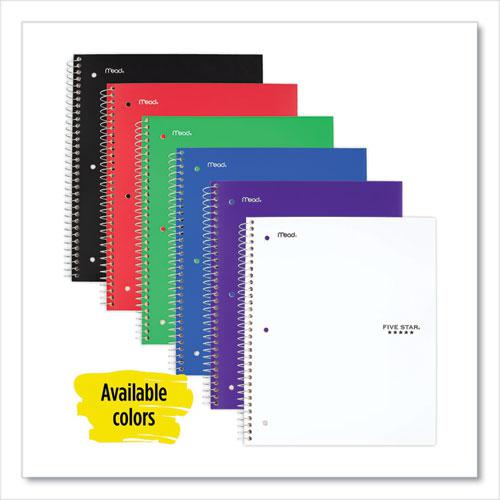 Wirebound Notebook with Two Pockets, 1-Subject, Wide/Legal Rule, Randomly Assorted Cover Color, (100) 10.5 x 8 Sheets. Picture 1