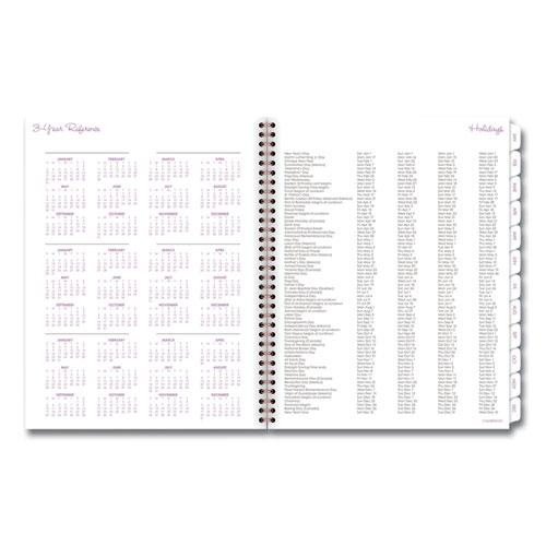 Mina Weekly/Monthly Planner, Main Floral Artwork, 11 x 8.5, White/Violet/Peach Cover, 12-Month (Jan to Dec): 2024. Picture 9