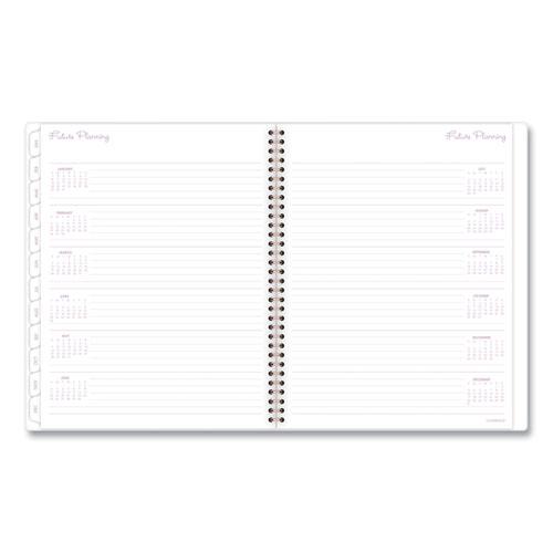 Mina Weekly/Monthly Planner, Main Floral Artwork, 11 x 8.5, White/Violet/Peach Cover, 12-Month (Jan to Dec): 2024. Picture 6