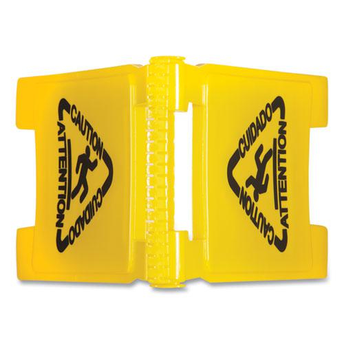 Site Safety Wet Floor Sign, 2-Sided, 10 x 2 x 26, Yellow. Picture 4