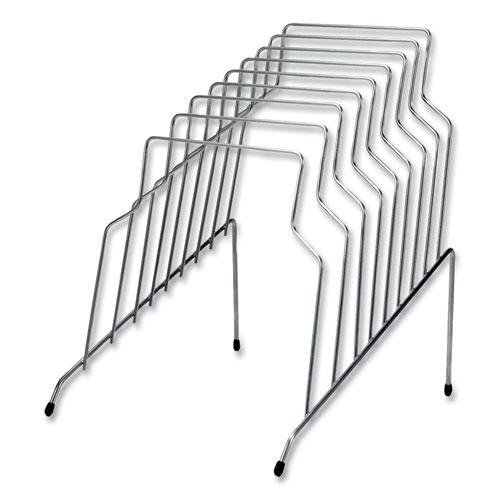 Wire Step File, 8 Sections, Letter to Legal Size Files, 10.13" x 12.13" x 11.81", Silver. Picture 3