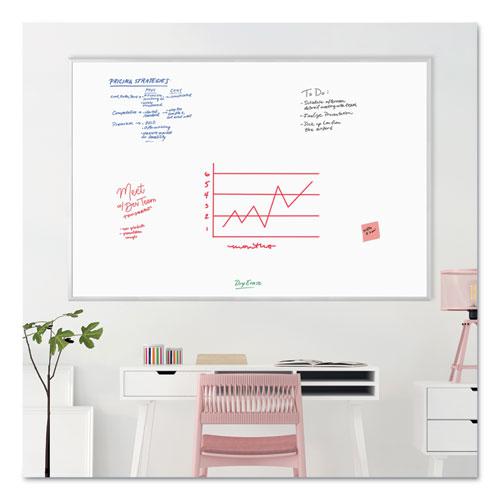 Melamine Dry Erase Board, 70 x 47, White Surface, Silver Frame. Picture 2