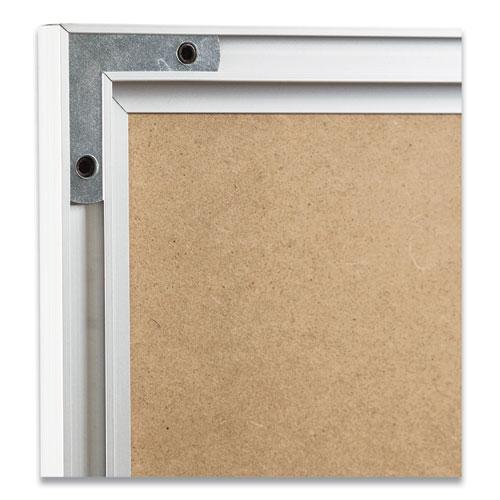 Magnetic Dry Erase Board with Aluminum Frame, 47 x 35, White Surface, Silver Frame. Picture 5