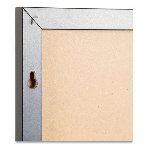 Magnetic Dry Erase Board with Wood Frame, 35 x 23, White Surface, Black Frame. Picture 2