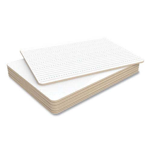 Double-Sided Dry Erase Lap Board, 12 x 9, White Surface, 10/Pack. Picture 4