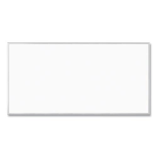 Magnetic Dry Erase Board with Aluminum Frame, 96 x 48, White Surface, Silver Frame. Picture 3