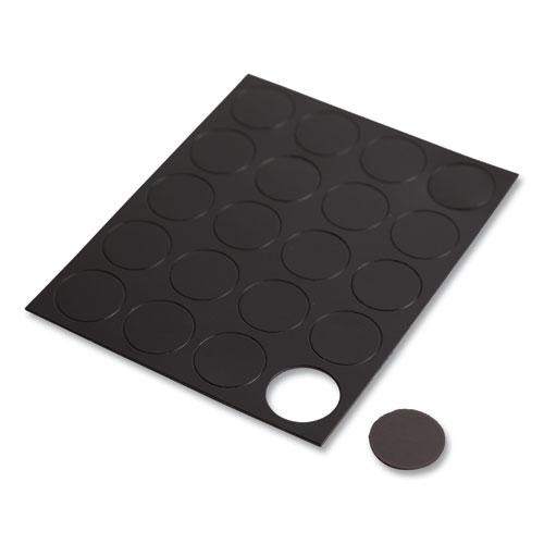 Heavy-Duty Board Magnets, Circles, Black, 0.75", 20/Pack. Picture 2
