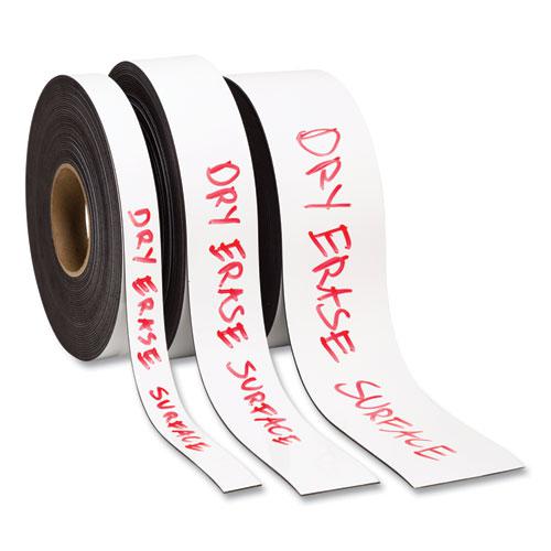 Dry Erase Magnetic Tape Roll, 2" x 50 ft, White. Picture 2