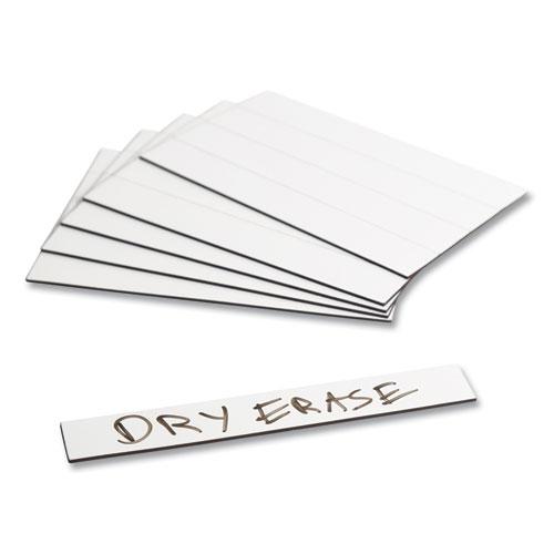 Dry Erase Magnetic Tape Strips, 6" x 0.88", White, 25/Pack. Picture 3