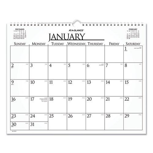Business Monthly Wall Calendar, 15 x 12, White/Black Sheets, 12-Month (Jan to Dec): 2023. Picture 1