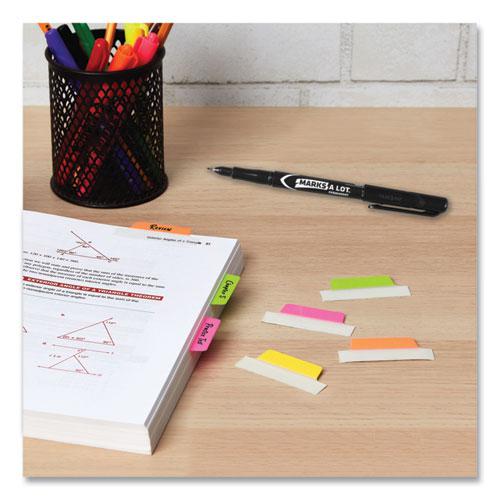 Ultra Tabs Repositionable Tabs, Margin Tabs: 2.5" x 1", 1/5-Cut, Assorted Neon Colors, 48/Pack. Picture 8