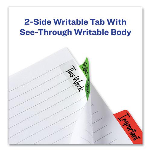 Ultra Tabs Repositionable Tabs, Margin Tabs: 2.5" x 1", 1/5-Cut, Assorted Colors, 48/Pack. Picture 5