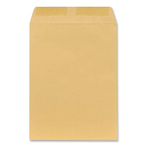 Catalog Envelope, 28 lb Bond Weight Kraft, #10 1/2, Square Flap, Gummed Closure, 9 x 12, Brown Kraft, 100/Box. Picture 1