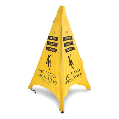 Pop Up Safety Cone, 3 x 2.5 x 20, Yellow. Picture 2