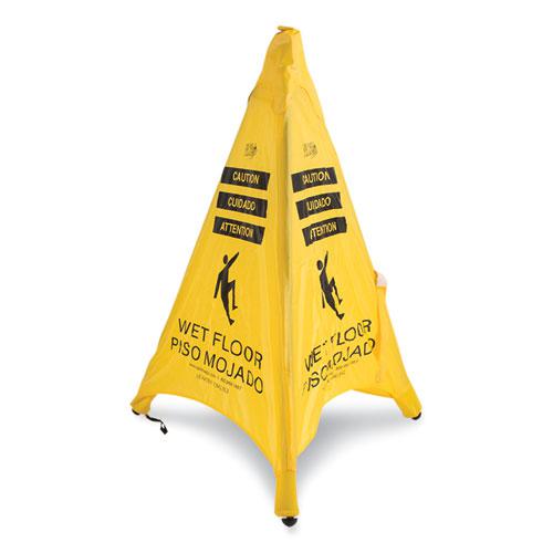 Pop Up Safety Cone, 3 x 2.5 x 30, Yellow. Picture 2