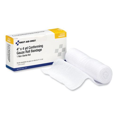 First Aid Conforming Gauze Bandage, Non-Sterile, 4" Wide. Picture 1
