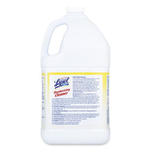 Disinfectant Deodorizing Cleaner Concentrate, 1 gal Bottle, Lemon  Scent. Picture 2