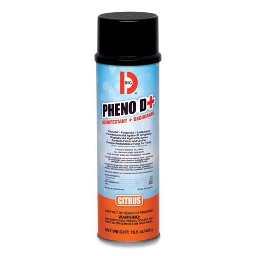 PHENO D+ Aerosol Disinfectant/Deodorizer, Citrus Scent, 16.5 oz Aerosol Spray Can, 12/Carton. Picture 1