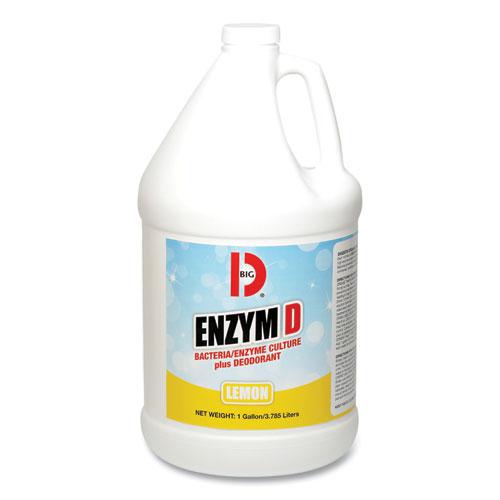 Enzym D Digester Liquid Deodorant, Lemon, 1 gal Bottle, 4/Carton. Picture 1