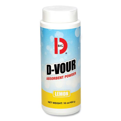 D-Vour Absorbent Powder, Lemon, 16 oz Canister, 6/Carton. Picture 1
