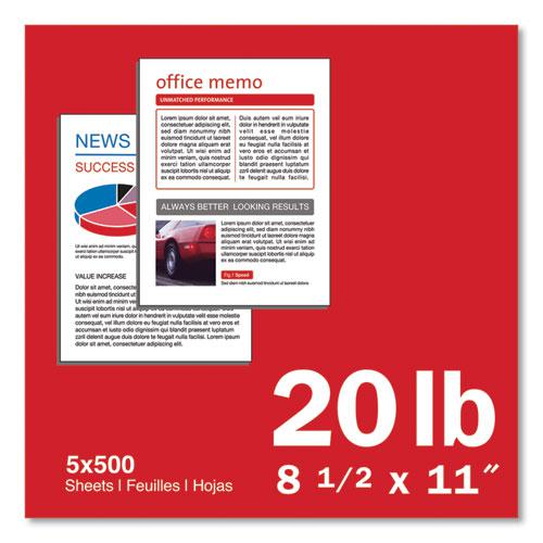 Premium Multipurpose Copy Paper, 97 Bright, 20 lb Bond Weight, 8.5 x 11, White, 500 Sheets/Ream, 5 Reams/Carton. Picture 3