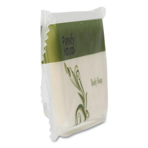 Body and Facial Soap, Fresh Scent, # 1 1/2 Flow Wrap Bar, 500/Carton. Picture 4