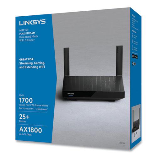 MAX-STREAM Mesh Wi-Fi 6 Router, 6 Ports, Dual-Band 2.4 GHz/5 GHz. Picture 2