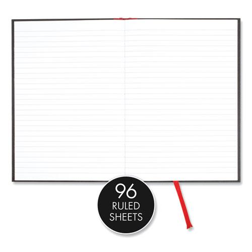 Hardcover Casebound Notebooks, SCRIBZEE Compatible, 1-Subject, Wide/Legal Rule, Black Cover, (96) 9.75 x 6.75 Sheets. Picture 7
